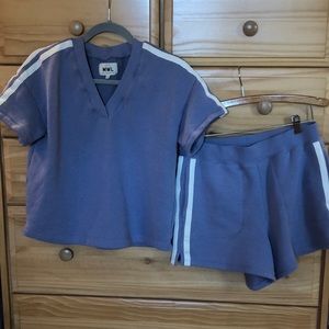 Madewell MWL Sweatshirt Tee and Shorts Set